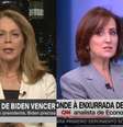 Sandra Coutinho, na GloboNews, e Thais Herédia, na CNN Brasil, usam linguagem que aproxima o telespectador dos fatos mostrados nos telejornais  Foto: Reprodução