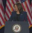Kamala Harris em discurso nos EUA  Foto: Reprodução/ GloboNews / Perfil Brasil