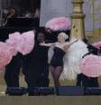 A cantora Lady Gaga fez uma apresentação toda em francês  Foto: Amanda Perobelli / Reuters