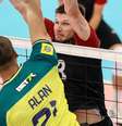 Alan em ação pela Seleção Brasileira masculina de vôlei  Foto: Divulgação/Dirk Guldner/DVV