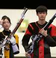 Yuting Huang e Lihao Sheng levaram a primeira medalha de ouro dos Jogos de Paris  Foto: Amr Alfiky