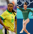 Marta, Rebeca Andrade e Rayssa Leal entram em ação neste domingo pelos Jogos de Paris  Foto: Marta: REUTERS/Susana Vera Rebeca Andrade: Gaspar Nobrega/COB Rayssa Leal: Luiza Moraes/COB  