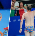 Gandula? Web brinca com resgate de touca em piscina dos Jogos Olímpicos  Foto: Reprodução/Redes Sociais 