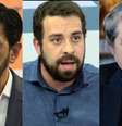 Ricardo Nunes, Guilherme Boulos e José Luiz Datena aparecem empatados dentro da margem de erro na corrida à Prefeitura de São Paulo  Foto: Agência Brasil / Perfil Brasil