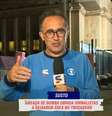 Marcelo Barreto relata ao vivo ameaça de bomba no estúdio alugado pela sportv durante os Jogos Olímpicos de Paris  Foto: Reprodução / Jogada10