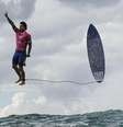 Gabriel Medina recebeu nota 9.9 por sua onda no Taiti  Foto: AFP / BBC News Brasil