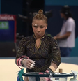 Flavia Saraiva com curativo   Foto: Reprodução / SporTV