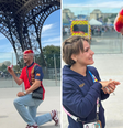 Judoca espanhola é pedida em casamento aos pés da Torre Eiffel  Foto: Reprodução/Instagram