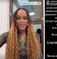 Rebeca Andrade publicou um print do golpista que estava se passando por ela para pedir dinheiro no WhatsApp  Foto: Reprodução/Instagram