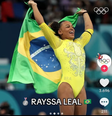 Perfil oficial da Olimpíada comete gafe e confunde Rebeca Andrade com Rayssa Leal  Foto: Reprodução/Redes Sociais 