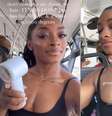 Biles mostrou que estava com os fios penteados e rebateu comentários   Foto: Reprodução/Instagram/@simonebiles