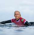 Tatiana Weston-Webb em Teahupo'o.   Foto: ISA / Beatriz Ryder / Esporte News Mundo