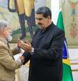 Celso Amorim em encontro com ditador Nicolás Maduro, em Caracas, Venezuela, em março de 2023.  Foto: @NicolasMaduro via Twitter / Estadão