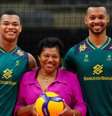 Darlan e Alan Souza com a mãe, Dona Aparecida  Foto: Divulgação/Maurício Val