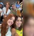 Grupo de famosos vai à final da ginástica e puxa grito: ‘Rebeca, eu te amo’  Foto: Reprodução/Instagram