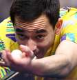 Hugo Calderano disputa o bronze em Paris  Foto: Stephanie Lecocq