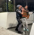 Vídeo registrou momento em que suspeita agrediu PM  Foto: Reprodução