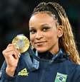 Rebeca Andrade conquistou medalha de ouro no solo nas Olimpíadas de Paris  Foto: Gabriel BOUYS / AFP / Lance!