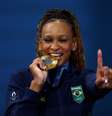 Rebeca Andrade é a maior medalhista do Brasil  Foto: REUTERS/Hannah Mckay