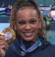 Rebeca Andrade conquista medalha de ouro para o Brasil  Foto: Reprodução/Globo