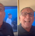 Galvão Bueno compartilhou um vídeo nas redes sociais celebrando o feito da ginasta  Foto: Reprodução/X