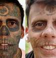 Homem ‘mais tatuado do Brasil’ remove tatuagens com laser após se tornar evangélico  Foto: Reprodução/Instagram/@helltatto
