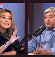 Natuza Nery, da Globo, em sabatina com Datena, pré-candidato à Prefeitura de SP  Foto: Reprodução / G1