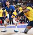 Yoandy Leal defendeu o Brasil contra a Polônia nos Jogos de Paris  Foto: REUTERS/Annegret Hilse