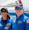 Os astronautas da Nasa Butch Wilmore e Suni Williams  antes do lançamento do Starliner-1 Crew Flight Test (CFT) da Boeing, em Cabo Canaveral, Flórida, EUA
25/04/2024
REUTERS/Joe Skipper  Foto: Reuters