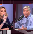 Natuza se mostrou visivelmente irritada por não conseguir conduzir a entrevista com Datena conforme o planejado  Foto: Reprodução/G1