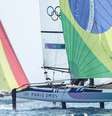 Brasil  Foto: Uma das embarcações do Brasil nas águas francesas.  World Sailing / Lloyd Images / Olimpíada Todo Dia