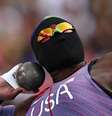 Raven Saunders chamou a atenção pela máscara que usa para competir  Foto: Dylan Martinez / Reuters