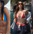 Sobreposição com três biquínis está na moda? Nova tendência conquista Bianca Andrade, Tyla e mais famosas.  Foto: Instagram, Livia / Bianca Andrade / Tyla / Purepeople