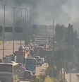 Fumaça preta se alastrou pela região após o incêndio  Foto: Reprodução/X/@operacoesrio