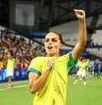 Gabi Portilho do Brasil comemora após a partida  Foto: REUTERS/Andrew Boyers