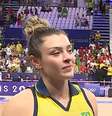 Rosamaria Montibeller, que atua nas posições de oposta e ponteira  Foto: Reprodução | Globo