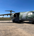 Aeronave disponibilizada para fazer o transporte de urnas funerárias até Cascavel (PR)  Foto: Divulgação/FAB