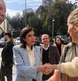 Tabata Amaral (PSB) chega ao auditório da FAAP para o debate do Terra e Estadão  Foto: Terra