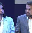 Tabata Amaral (PSB) e Guilherme Boulos (PSOL) durante debate promovido pelo promovido pelo Terra em parceria com o Estadão e a FAAP.  Foto: Reprodução/Terra