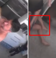 Homem enforca e chuta mulher na frente da filha de 3 anos do casal  Foto: Reprodução/TV Globo