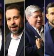 Ricardo Nunes (MDB), Guilherme Boulos (PSOL), José Luiz Datena (PSDB), Pablo Marçal (PRTB) e Tabata Amaral (PSB) aparecem nas primeiras posições na disputa pela Prefeitura de São Paulo, segundo a última pesquisa DataFolha  Foto: Daniel Teixeira/Estadão / Estadão