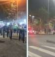Vídeos nas redes sociais mostram momento do tiroteio em praça no Rio de Janeiro  Foto: Montagem/Reprodução/TV Globo e Reprodução/X