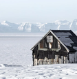 Cabana no meio da neve  Foto: Kevin Hall / BBC News Brasil