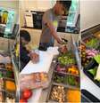 Tiktoker monta buffet de saladas para incentivar filhos a comerem saudável  Foto: Reprodução/Tiktok/@aisingcades10