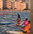 Banhistas tomam susto com ventania em Copacabana  Foto: Reprodução/X