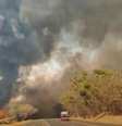 Fumaça de incêndios no interior paulista atingem festival de música em Altinópolis, região de Ribeirão Preto (foto).  Foto: CBM-SP/Divulgação / Estadão