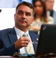 O senador Flávio Bolsonaro (PL- RJ) durante sessão da Comissão de Constituição e Justiça (CCJ) do Senado Federal em Brasília  Foto: WILTON JUNIOR/Estadão / Estadão