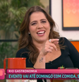 Tati Machado dá risada de nome de prato no Mais Você  Foto: Reprodução/Globo