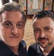 Luciano Huck e Volodymyr Zelensky, presidente da Ucrânia  Foto: @instagram | Reprodução