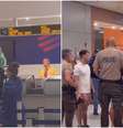 Enrolado em plástico filme, homem tentou se despachar em aeroporto nos EUA  Foto: Reprodução/Instagram